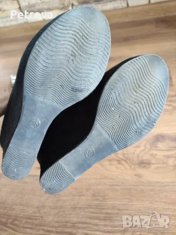 Черни платформи , снимка 4 - Дамски елегантни обувки - 47338828