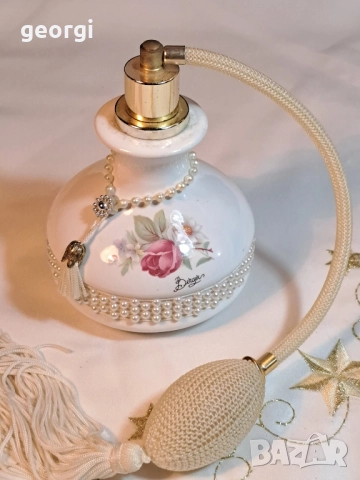 италианско порцеланово шишенце пулвелизатор Berger за наливен парфюм 29/5, снимка 4 - Дамски парфюми - 52518599
