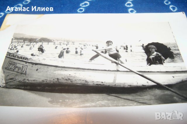 Стара картичка -снимка от Варна, плажа преди 1944г., снимка 2 - Други ценни предмети - 34779702