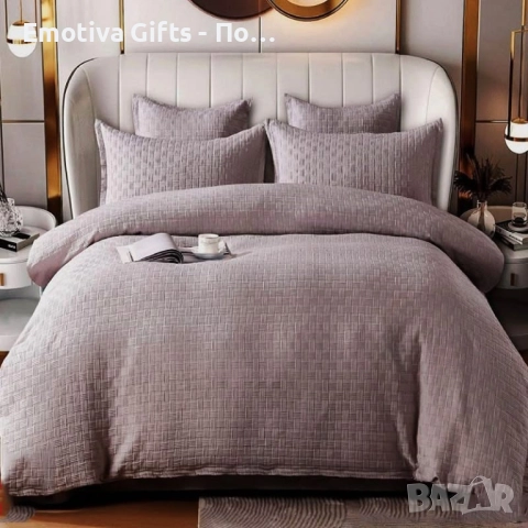 Луксозен комплект с драперия от 100% памук  1 бр. долен чаршаф с размери 230х250 см.  