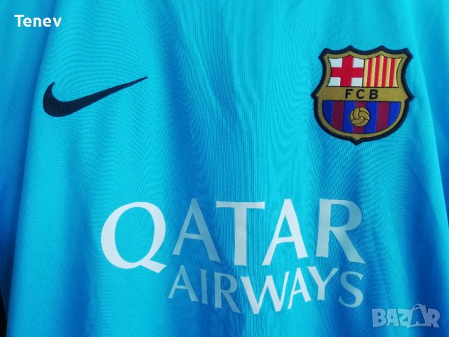 Barcelona Neymar Jr Nike оригинална фланелка тениска Неймар Барселона екип 2015/2016 third , снимка 4 - Тениски - 41534168