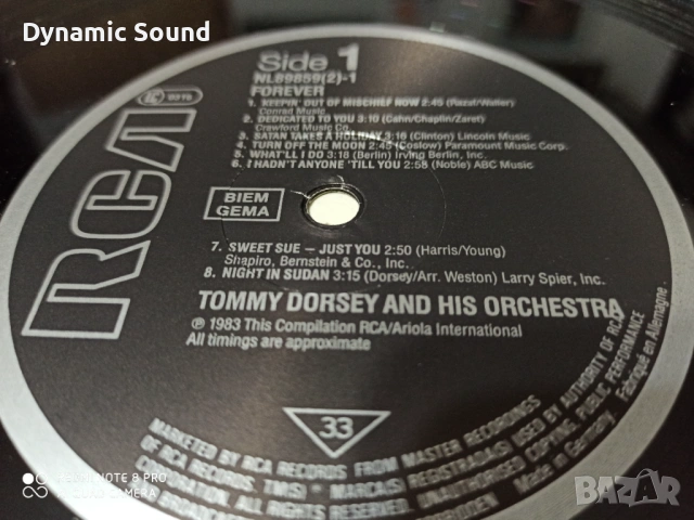 Грамофонна плоча - TOMMY DORSEY - 10€ - VG, снимка 3 - Грамофонни плочи - 53505339