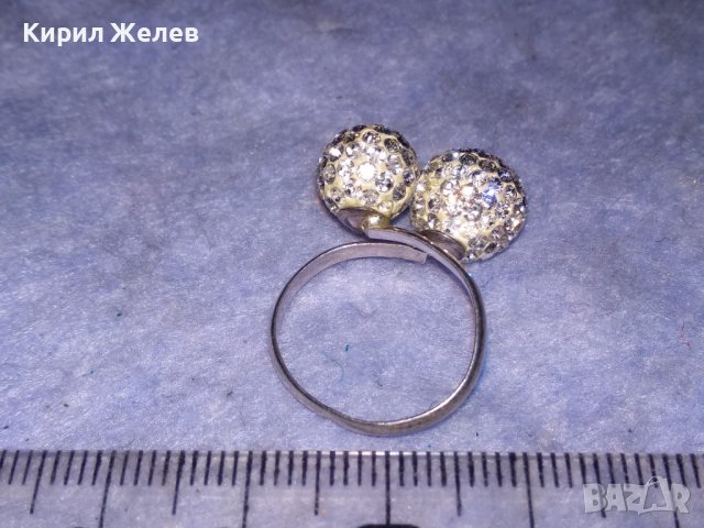 СРЕБЪРЕН ФЕШЪН АРТ ПРЪСТЕН СРЕБРО 925 Част От КОМПЛЕКТ с БЯЛ ЕМАЙЛ и КРИСТАЛИ 37350, снимка 7 - Пръстени - 40488300