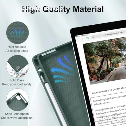 Нов Калъф с Bluetooth клавиатура за iPad 10.2 10.5 Айпад кейс таблет, снимка 3 - Друга електроника - 53817917