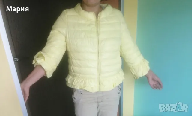  Ново модерно и кокетно якенце в патешко жълто с ръкав 7 /8.Сезон Пролет-Есен 2024 , снимка 6 - Якета - 43789906