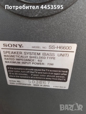 SONY SS-H6600, снимка 7 - Тонколони - 51415465