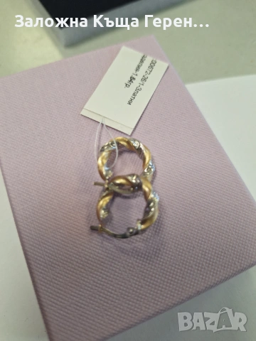 Златни обеци 1.84гр.14к, снимка 2 - Обеци - 53765465