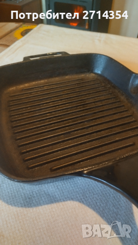 Емайлиран чугунен грил тиган , снимка 6 - Съдове за готвене - 44834549