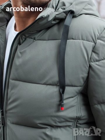 Мъжко зимно ватирано яке с качулка, 4цвята , снимка 13 - Якета - 52259493