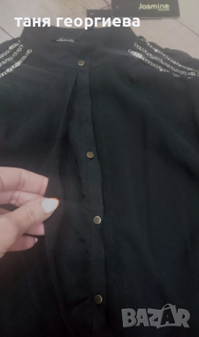 елегантна дамска риза с лъскави елементи, снимка 5 - Ризи - 36162818