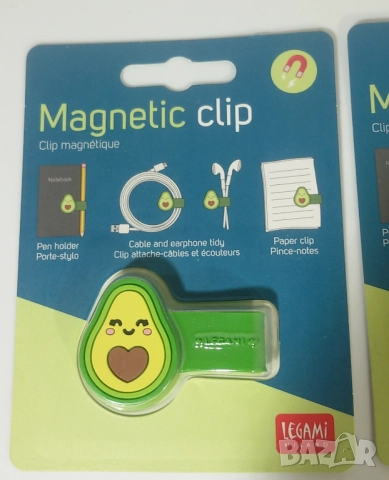 Legami - 2 силиконови уайндъри/навивачи и 3 магнитни щипки/клипс - аксесоари за слушалки, кабели, снимка 4 - Други стоки за дома - 51747145