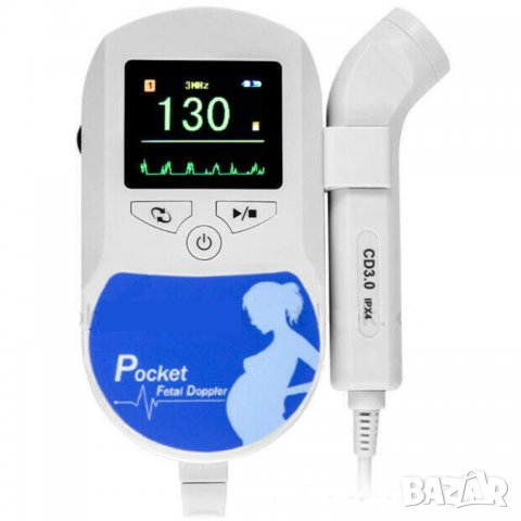 Фетален доплер CONTEC 3Mhz Уред за проследяване на бременност, фетален доплер, снимка 2 - Друга електроника - 25381259