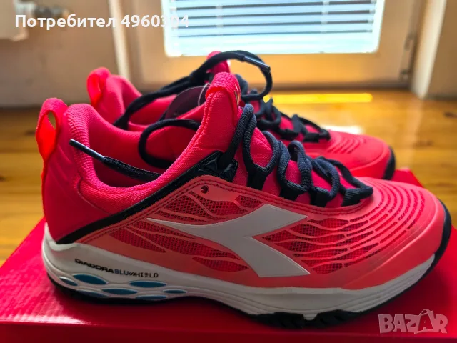 Чисто нови Дамски Тенис Обувки Diadora Speed Blushield Fly 2 AG, Размер 36, снимка 6 - Тенис - 56231970