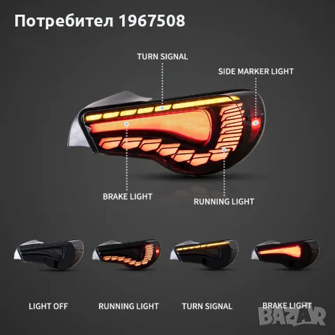 Фарове и стопове за Subaru BRZ Toyota GT86 Scion FR-S, снимка 8 - Части - 49581698