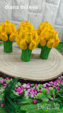 Лалета от гипсокерамика!, снимка 3 - Декорация за дома - 51133129