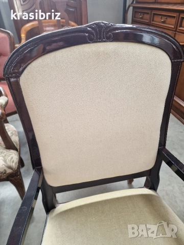 Масивно Бароково Кресло -внос от Германия! , снимка 4 - Столове - 52195400