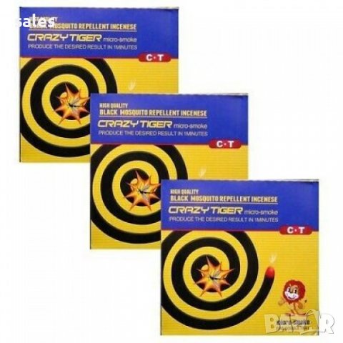 СПИРАЛИ ПРОТИВ КОМАРИ 10 БРОЯ CRAZY TIGER, снимка 1