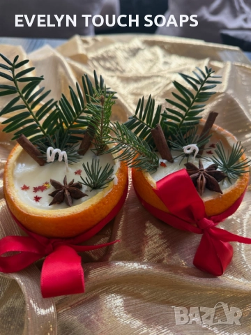 🍊 Коледна масажна свещ „Зимна портокалова магия“, снимка 3 - Други - 52567692