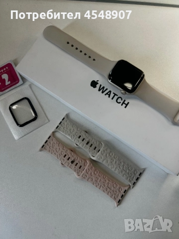 Apple Watch SE + 2 каишки и протектор, снимка 2 - Смарт гривни - 52352435