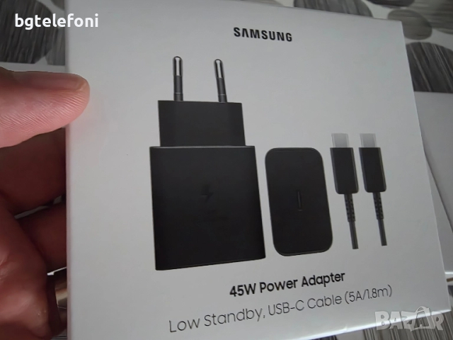 Samsung 45W оригинален адаптер с оригинален кабел,запечатани, снимка 5 - Оригинални зарядни - 51737367