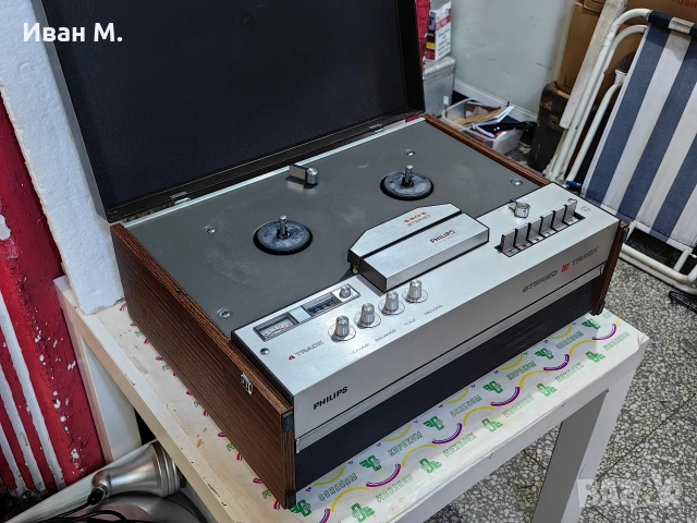 Ролков магнетофон Philips 4404 , снимка 9 - Аудиосистеми - 53494763