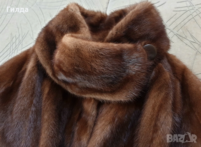 Saga Mink дълго палто норка визон L, снимка 5 - Палта, манта - 52410780