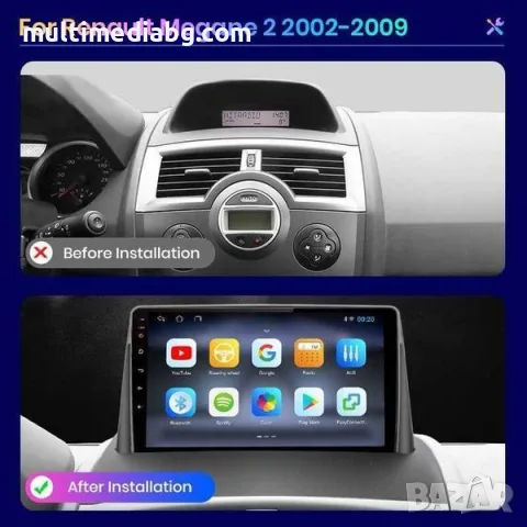 Renault Megane 2 2002г-2009 Мултимедия Навигация Android, снимка 2 - Аксесоари и консумативи - 49859632