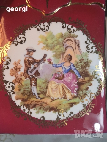 порцеланова бутилка Limoges , снимка 4 - Колекции - 52437557