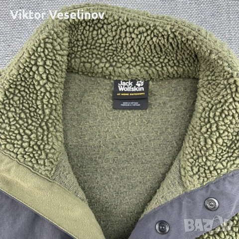 Jack Wolfskin Мъжки Пуловер Размер M Stormlock Зелен, снимка 5 - Якета - 53566956
