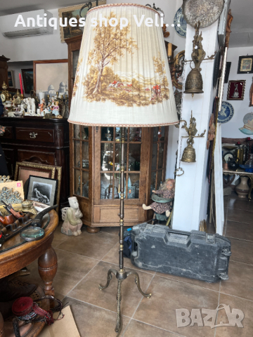 Салонна лампа ловна сцена №5156 , снимка 1 - Антикварни и старинни предмети - 44616829