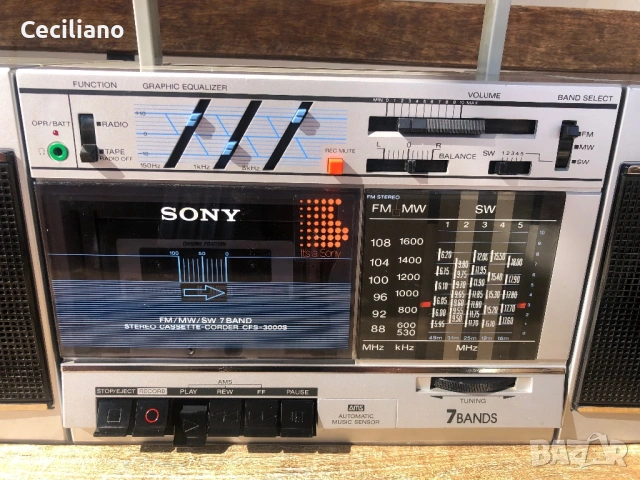 Радиокасетофон 💥 SONY CFS 3000S-(Japan)!, снимка 13 - Радиокасетофони, транзистори - 53776833