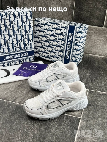 Christian Dior Дамски Бели Маратонки👟Дамски Спортни Обувки В Бял Цвята Кристиян Диор Код E1064