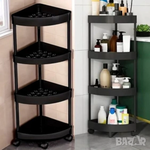 Ъглова въртяща се поставка Corner Storage Rack – максимално използване на всеки сантиметър пространс, снимка 9 - Други стоки за дома - 51948087