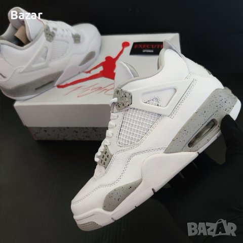 Nike Air Jordan 4 Retro White Oreo Нови Оригинални Обувки Размер 41 Номер Бели , снимка 13 - Кецове - 41681464