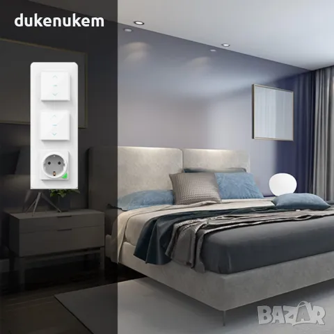 НОВО! WiFi ключ за завеси и щори, сензорен контрол, Alexa/Google Home, снимка 4 - Друга електроника - 49372613