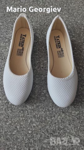 Дамски Бели Обувки, снимка 1 - Дамски ежедневни обувки - 40517119