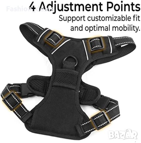 Нова Светлоотразителна Регулируема мека подплатена жилетка за кучета/2 клипса за каишка, снимка 4 - За кучета - 41651250