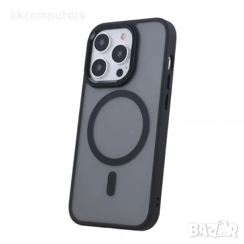 Калъф силикон Frozen MagSafe Мат / Черна рамка / за iPhone 13 6.1 Баркод : 3132205, снимка 2 - Калъфи, кейсове - 51169916