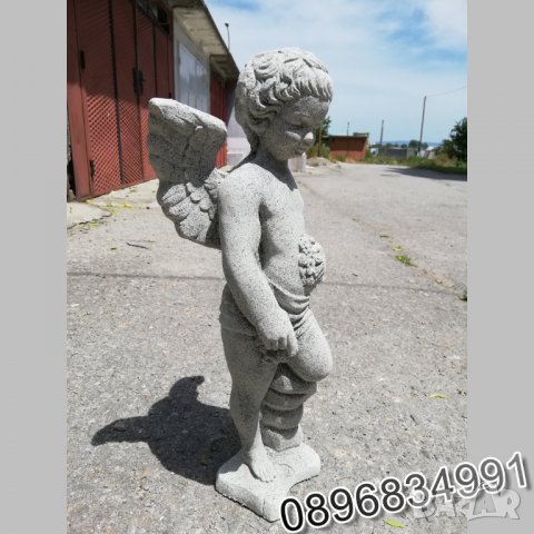 Статуя Ангел от Бетон. Фигура за декорация - каменен цвят, снимка 3 - Градински мебели, декорация  - 35852641