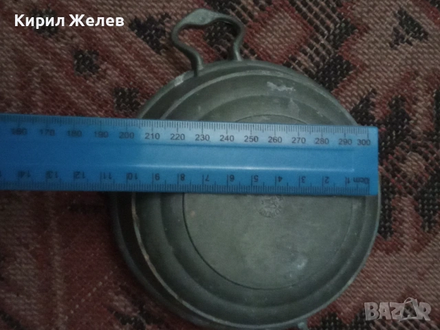 Антикварен калаен съд (купичка)с дръжки 54275, снимка 11 - Антикварни и старинни предмети - 53624465