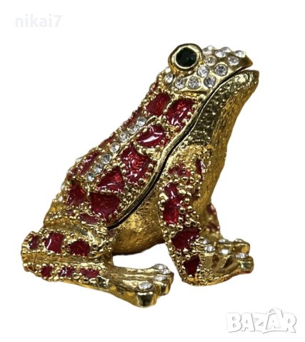 кутия за бижута луксозен сувенир костенурка жаба с камъни украса, снимка 10 - Други - 41769703