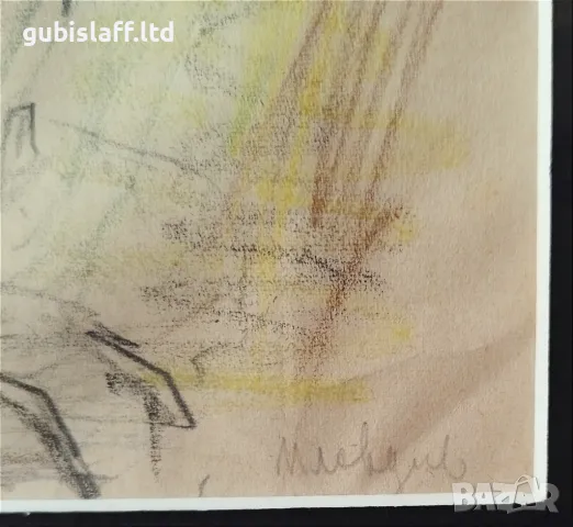 Картина "Пловдив", худ. Стоян Василев, 1950-те, снимка 3 - Картини - 48359430