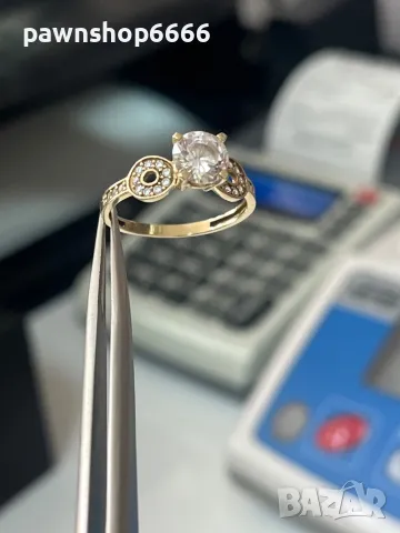 Златен пръстен 14 карата, снимка 5 - Пръстени - 50343352