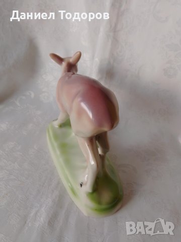 Стара Българска  Порцеланова Фигура - Сърна - с Маркировка, снимка 5 - Статуетки - 42224185