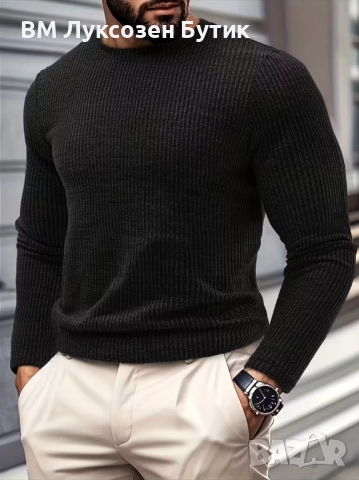 МЪЖКИ ЛУКСОЗЕН ПУЛОВЕР – ВИСОКО КАЧЕСТВО, СТИЛ И ТОПЛИНА ЗА ЗИМАТА, снимка 3 - Пуловери - 52678522