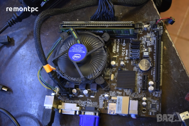 Дънна платка ASRock H81M-DG4 Socket 1150 + CPU + COOLER, снимка 2 - Дънни платки - 51759340