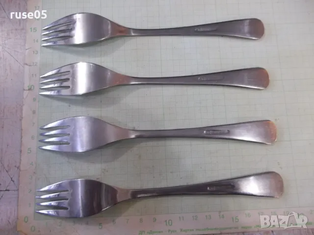 Лот от 4 бр. вилици "Перла" от завод "П.Денев-Габрово", снимка 4 - Прибори за хранене, готвене и сервиране - 48742145