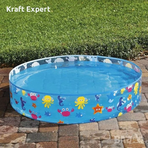 Детски кръгъл басейн Bestway 55028 Fill-N-Fun 122×25 см – твърди стени, снимка 7 - Водни спортове - 53698973