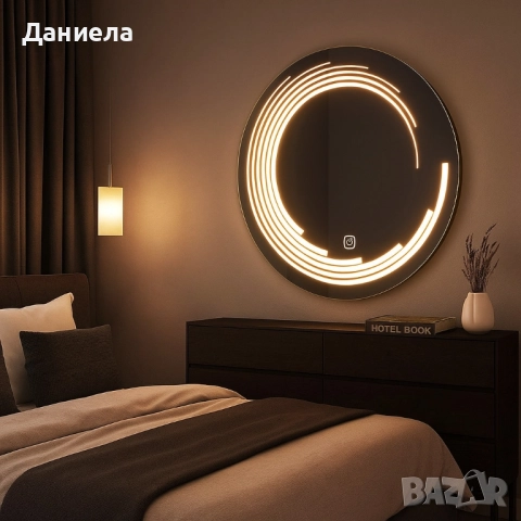 Светещо LED огледало с анти-мъгла и тъч управление, снимка 5 - Други - 51733901