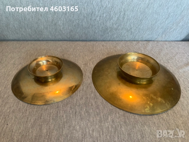 Купи чинии месинг с емайл, снимка 7 - Антикварни и старинни предмети - 53758206